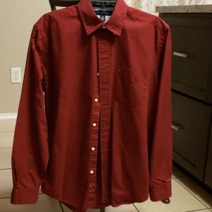 Tommy Hilfiger long sleeve button up mens shirt